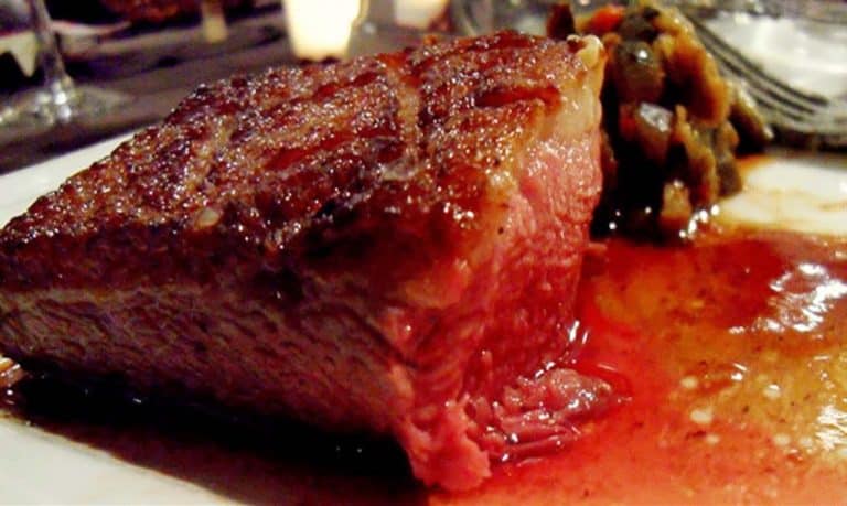 What is the Red juice in steak?