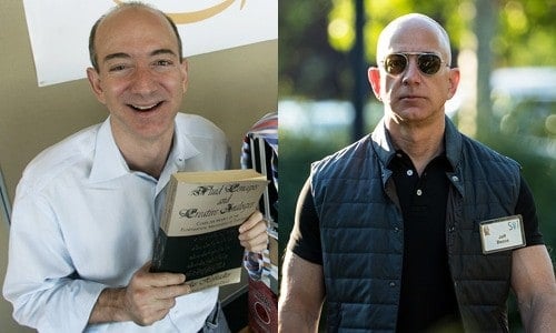 Jeff Bezos before and after increasing his Testosterone levels